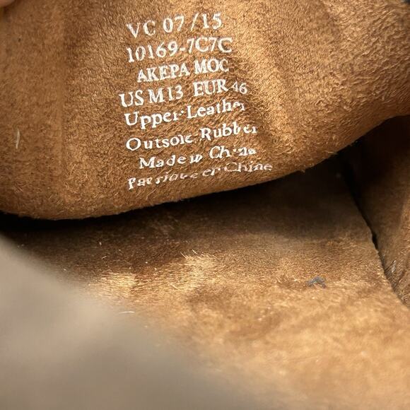 Olukai Akepa Moc Driving Moccasin Leather Loafer Brown Men's Size 13 - Picture 6 of 15